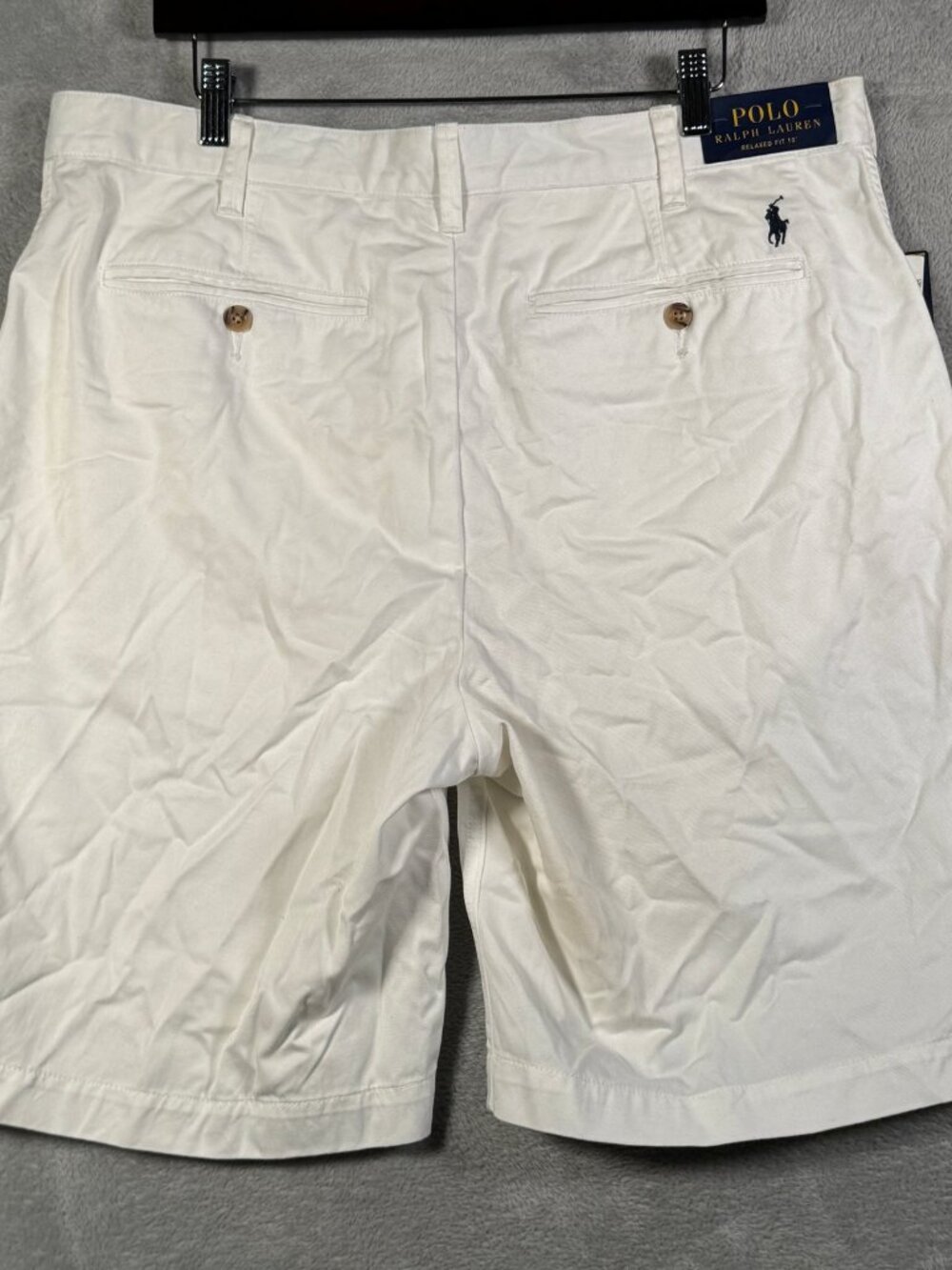 Polo Ralph Lauren Shorts Mens 34 White RELAXED Fit 10 Chino $99 - Picture 7 of 11